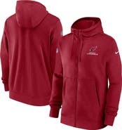 Nike Men's Nike Red Arizona Cardinals Sideline Club Performance Full-Zip Hoodie