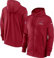 Nike Men's Nike Red Arizona Cardinals Sideline Club Performance Full-Zip Hoodie