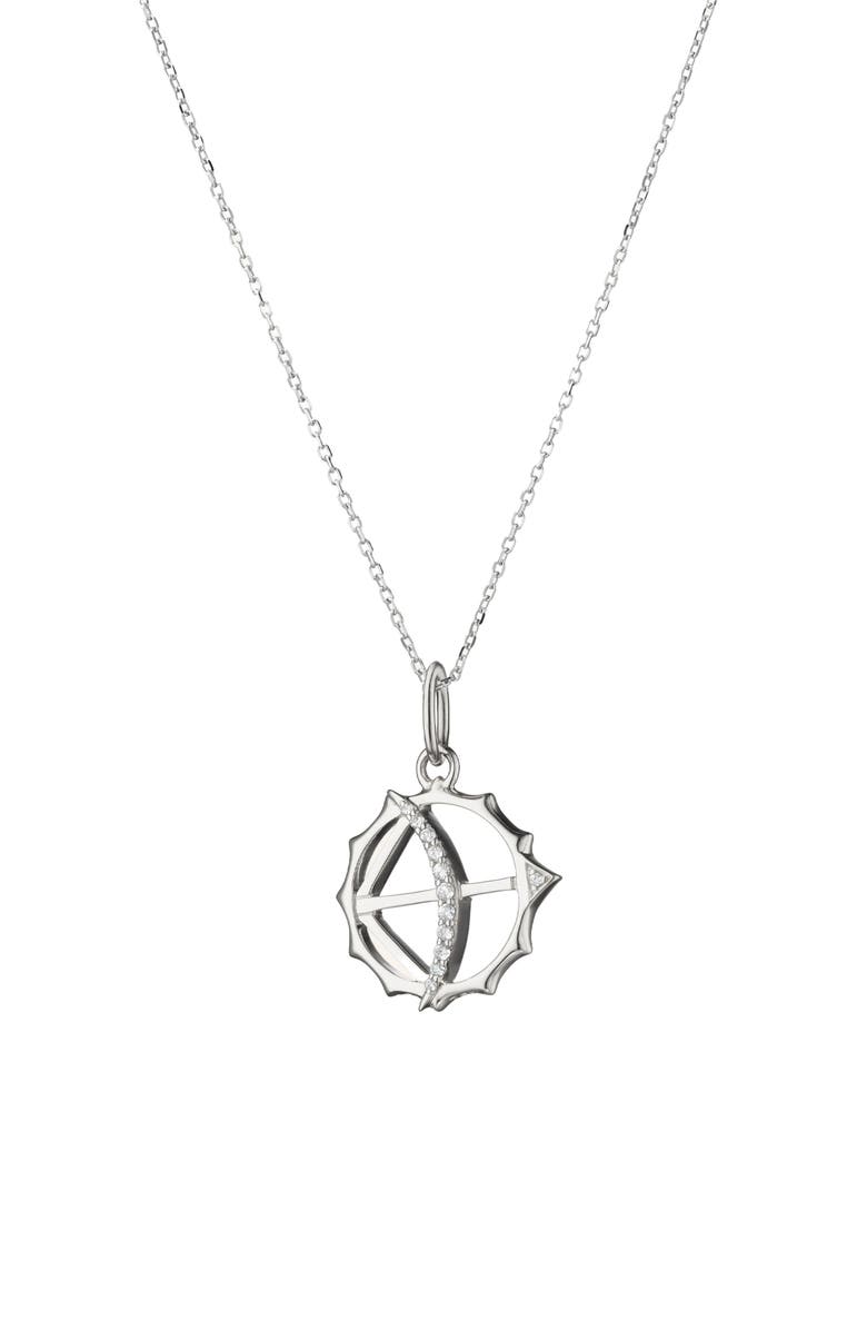 Monica Rich Kosann Mini Strength Apollo Necklace, Main, color, Silver