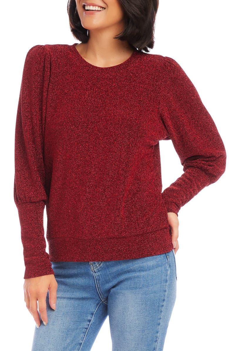 Karen Kane Bishop Sleeve Knit Top, Alternate, color, 