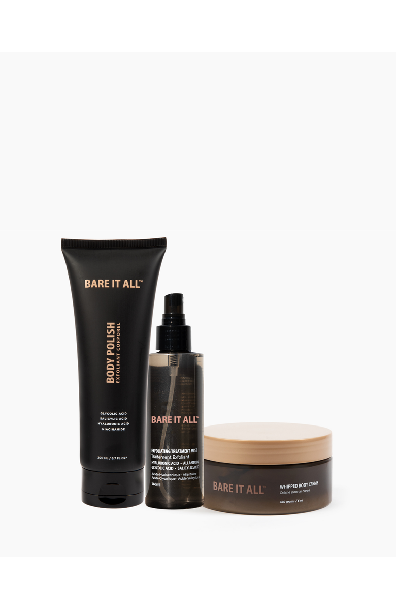 Bare It All The Smoothing Kit Body Polish Treatment Mist and Creme, Main, color, Natural
