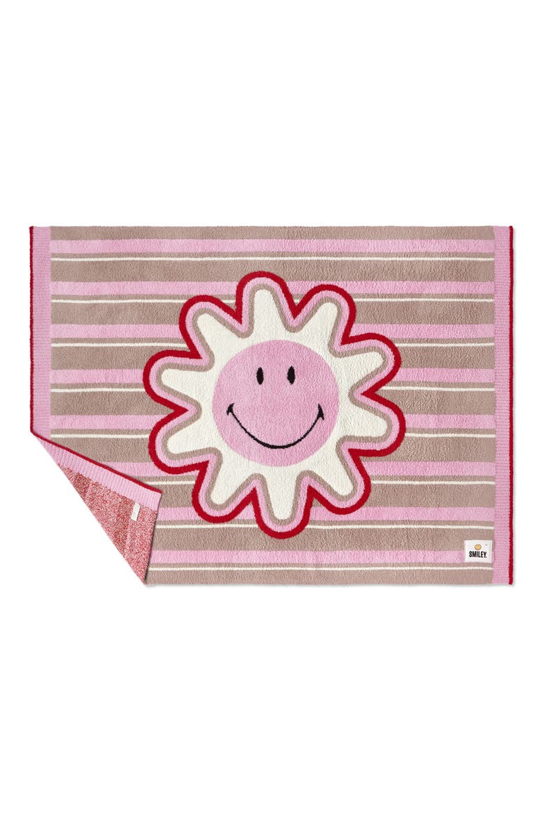 Smiley Stripe CozyChic® Throw Blanket, Alternate, color, FEATHER MULTI