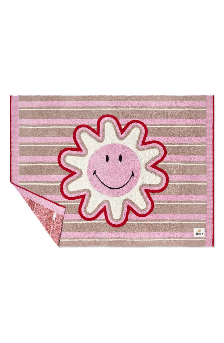 Barefoot Dreams<sup>®</sup> Smiley Stripe CozyChic<sup>®</sup> Throw Blanket, Alternate, color, Feather Multi