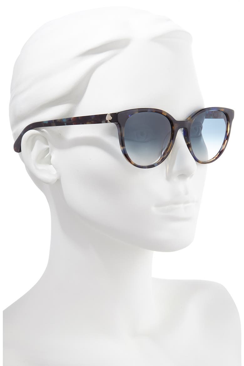 melanie 52mm round sunglasses, Alternate, color, BLUE/ DARK BLUE GRAD
