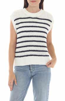 Stripe Sleeveless Knit Top