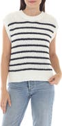 RAIN AND ROSE Stripe Sleeveless Knit Top