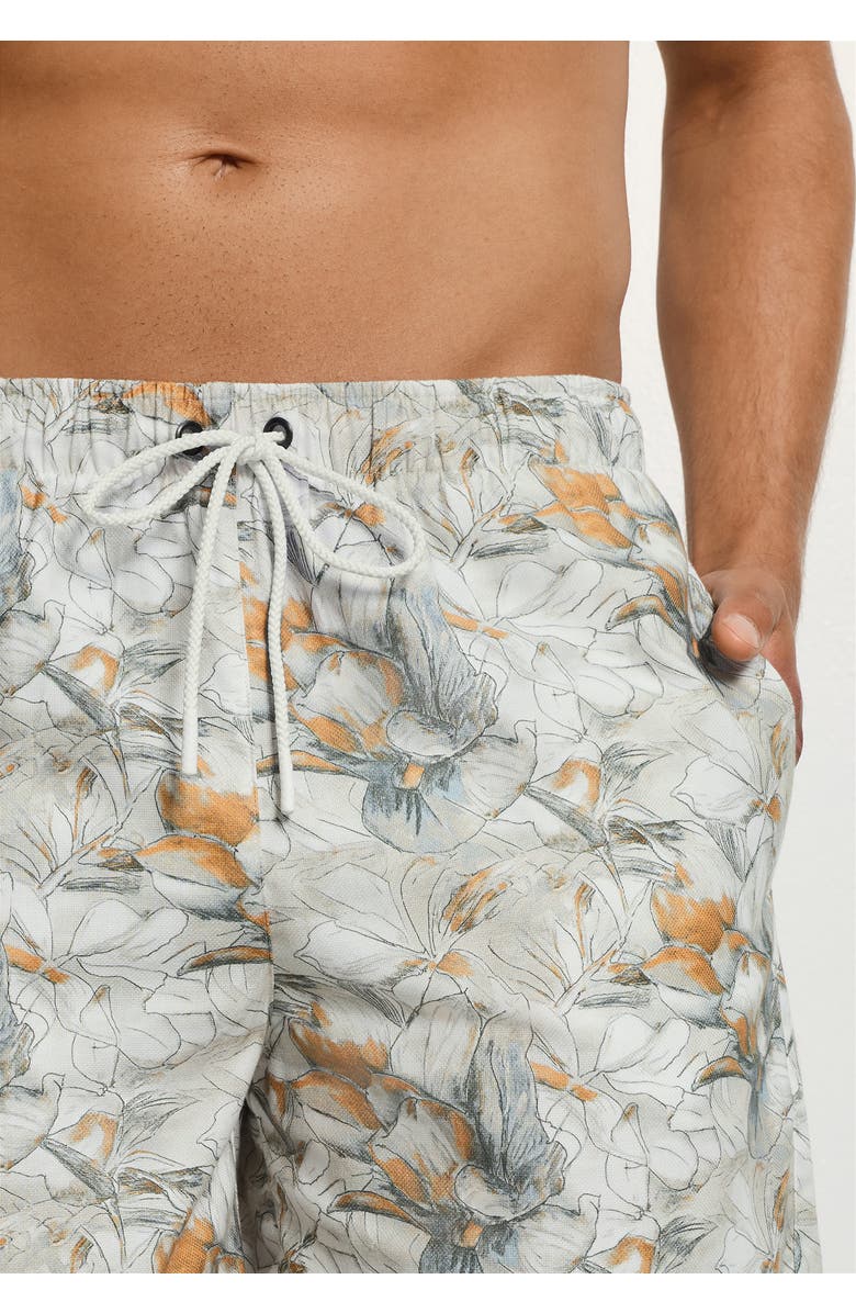 Hanro Travelwear Organic Cotton Floral Shorts, Alternate, color, Sunlit Petals