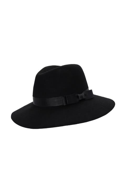 Felted Fedora With Double Ribbon