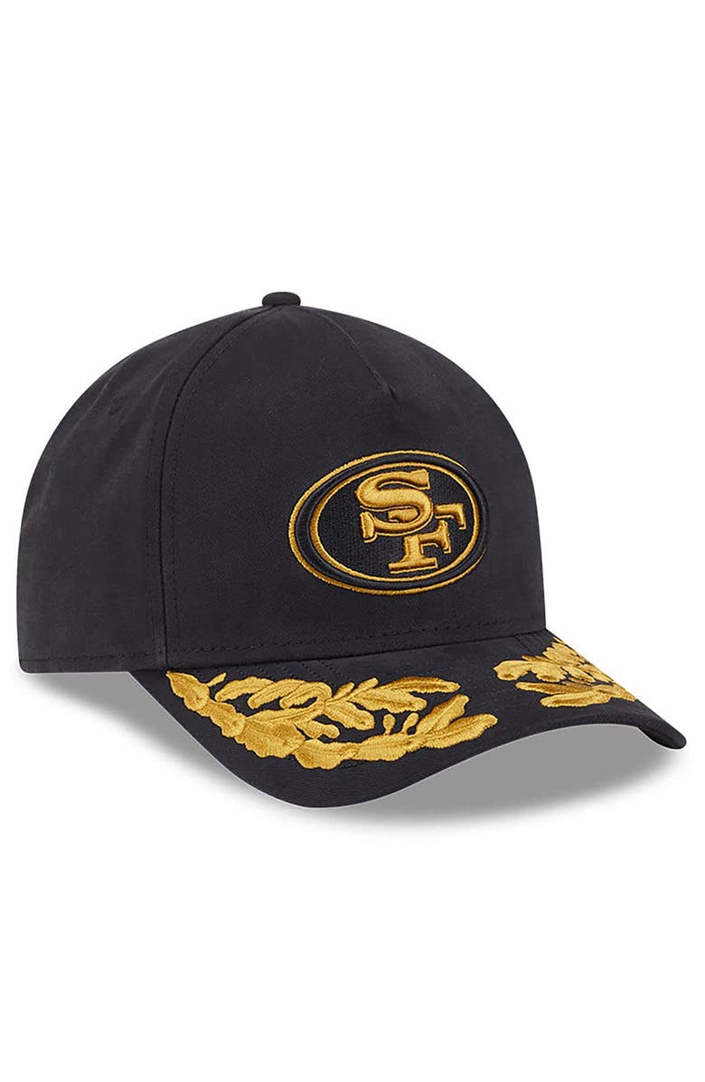 New Era x Alpha Industries Men's New Era x Alpha Industries  Black San Francisco 49ers A-Frame 9FORTY Adjustable Hat, Alternate, color, Black