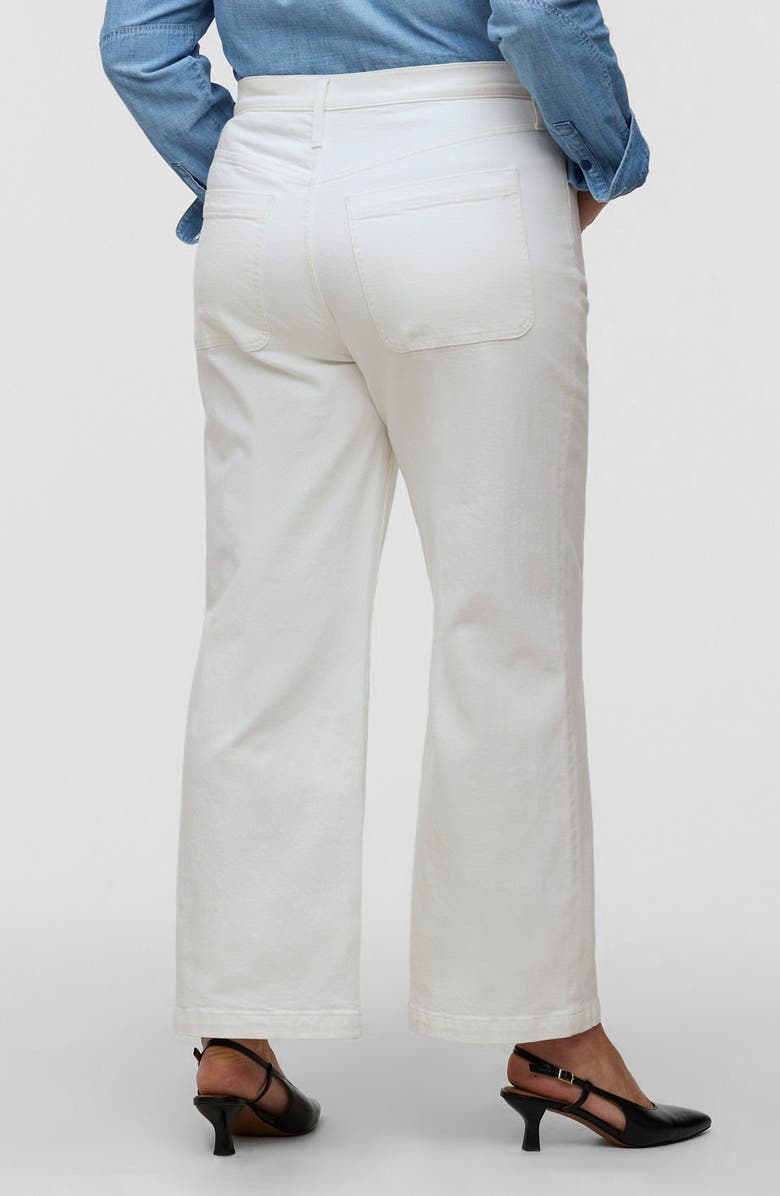 Madewell The Emmett Patch Pocket Edition Wide Leg Jeans, Alternate, color, Tile White