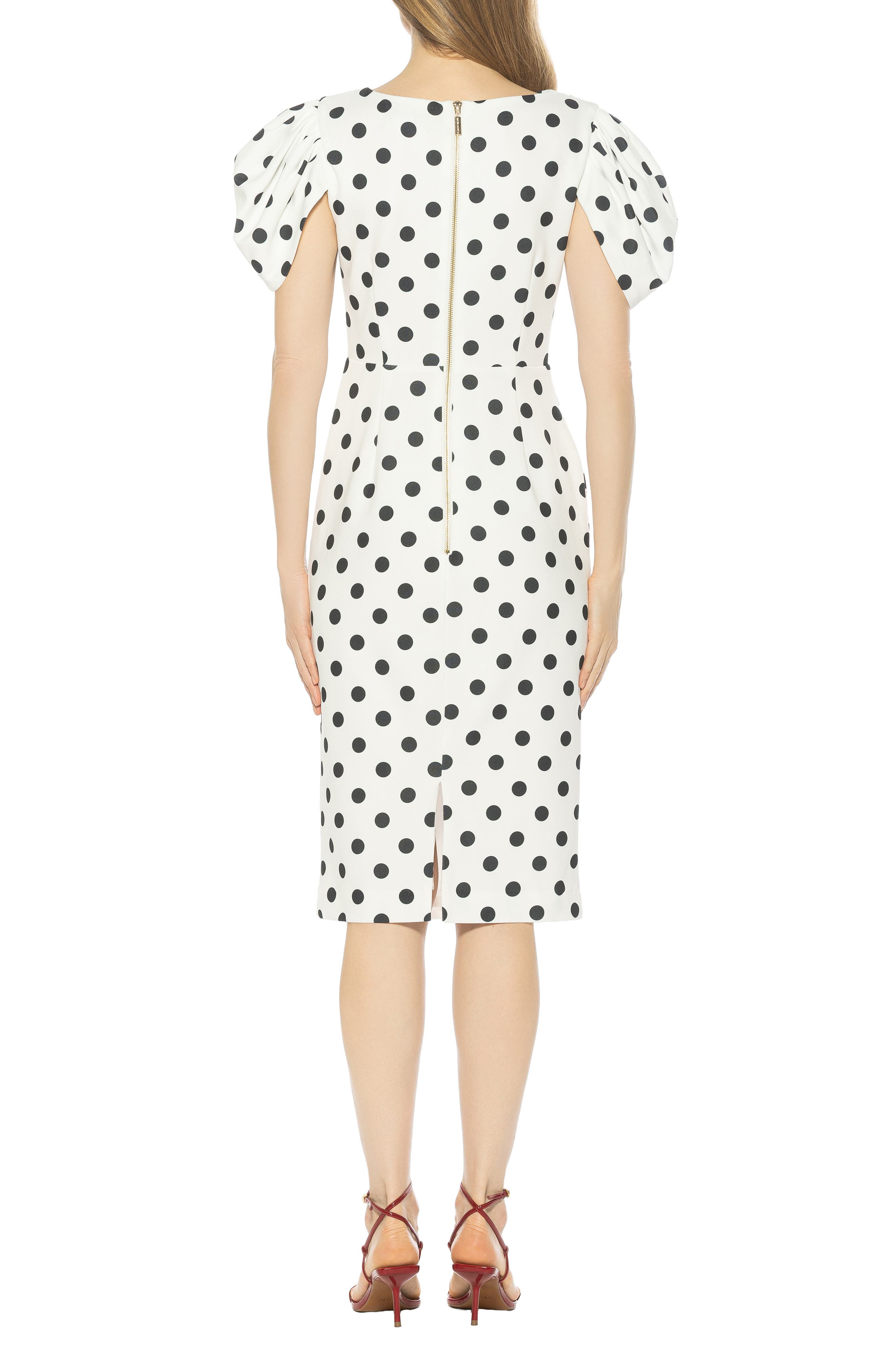 Draped Shoulder Sheath Dress - image 2