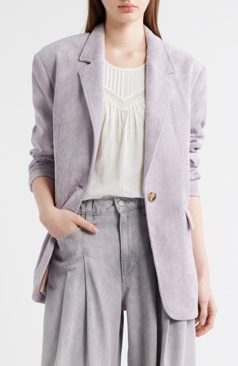 BOSS Jacodi One-Button Corduroy Jacket, Alternate, color, Lt Past/Pr