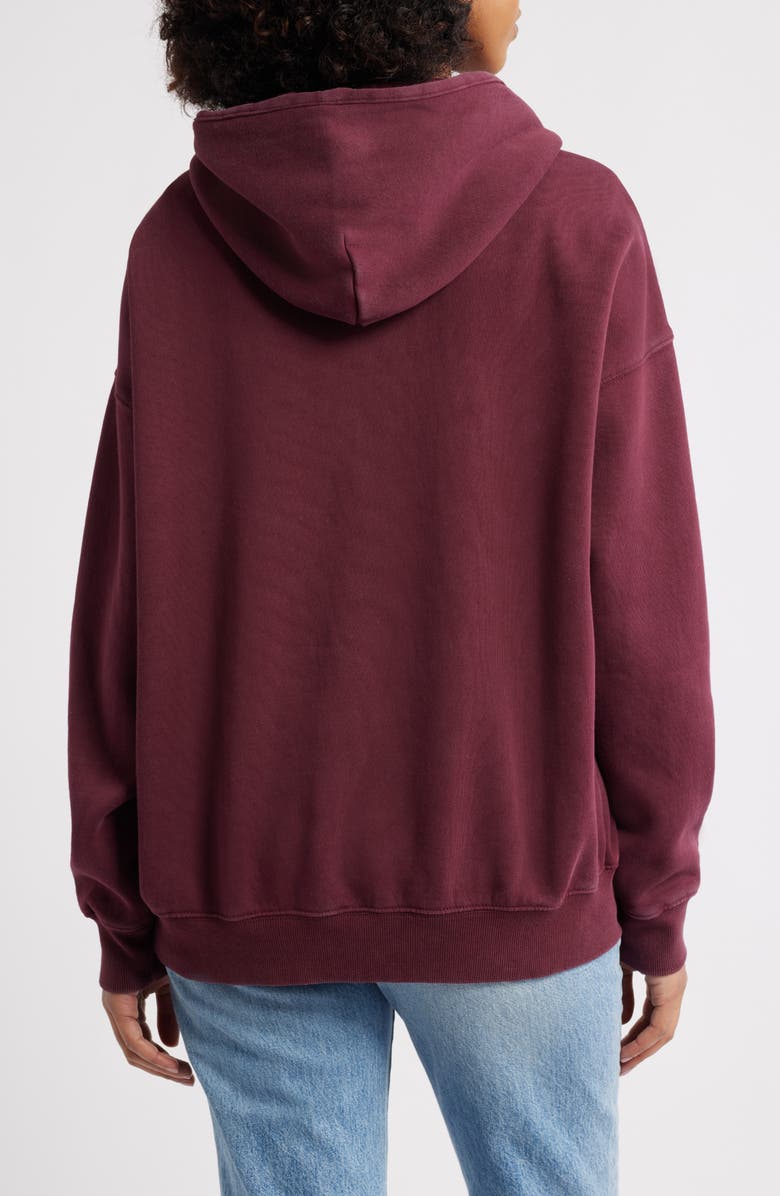 PacSun Core Washed Hoodie, Alternate, color, Wine