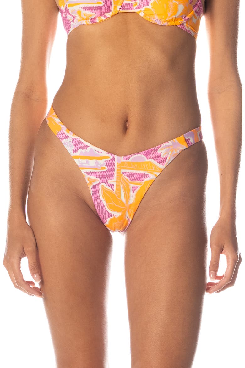 Flaminigo Glow Waikiki Bikini Bottoms, Main, color, OPEN PURPLE