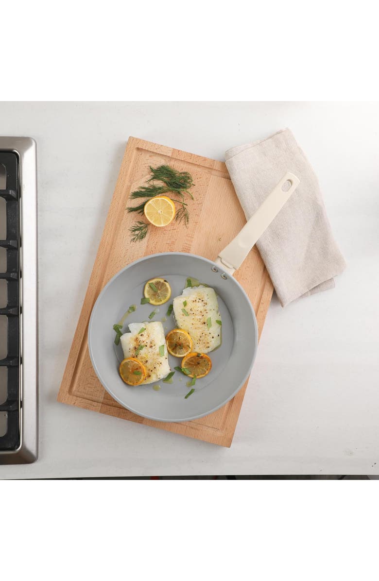 Gibson Home Barnsdall 2 Piece 8 Inch and 10 Inch Nonstick Aluminum Frying Pan Set, Alternate, color, White