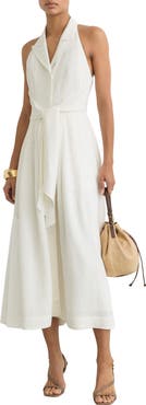 Reiss Tor Tie Waist Sleeveless Maxi Dress