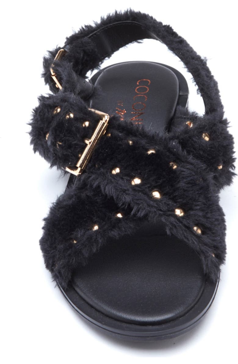 Matisse Ray Faux Fur Slingback Sandal, Alternate, color,