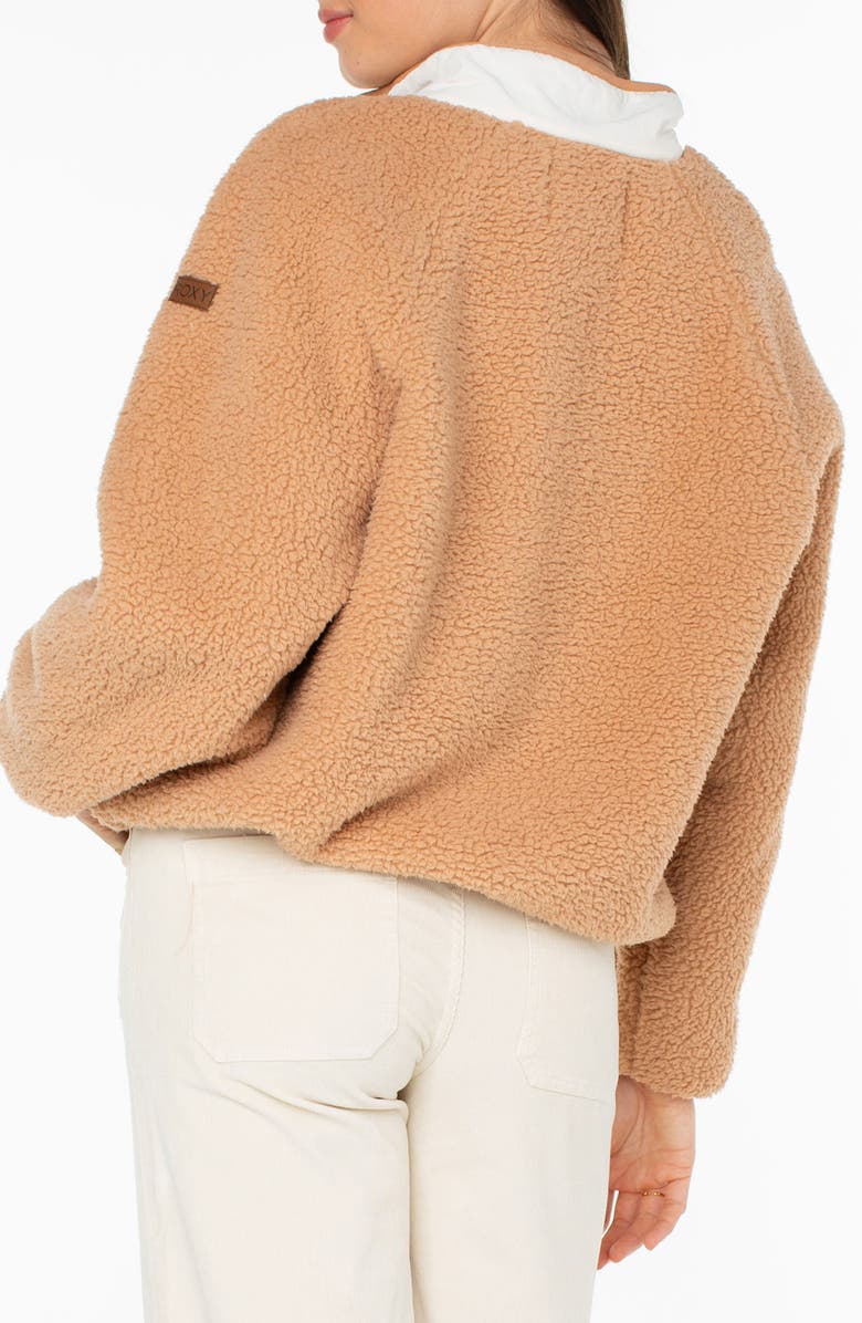 Roxy Kipsie Fleece Pullover, Alternate, color, Camel