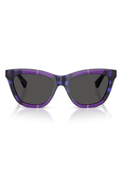 Burberry Cat Eye Sunglasses 0 Be4435 411387 In Violet Check
