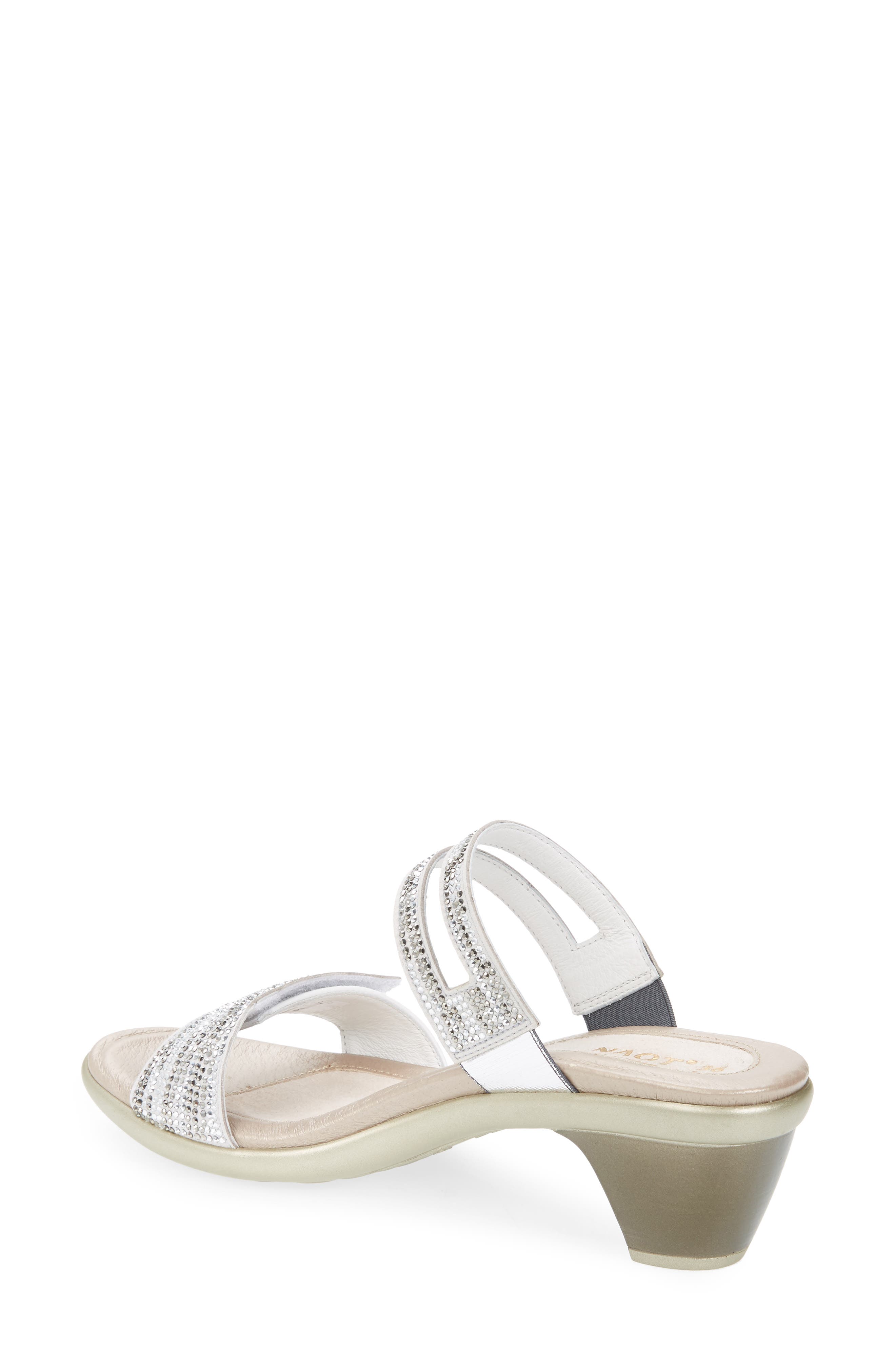 Temper Embellished Slide Sandal, Alternate, color, WHITE / PEARL METALLIC