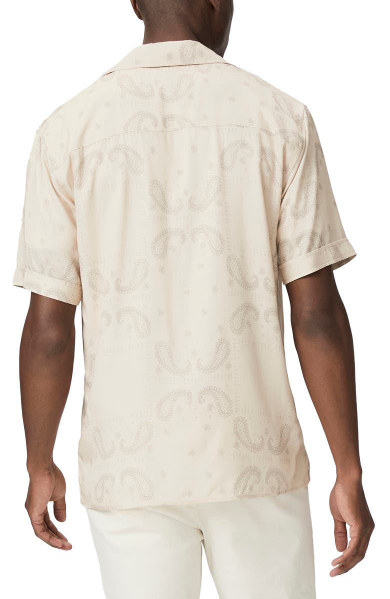 PAIGE Landon Geo Print Short Sleeve Button-Up Shirt, Alternate, color,