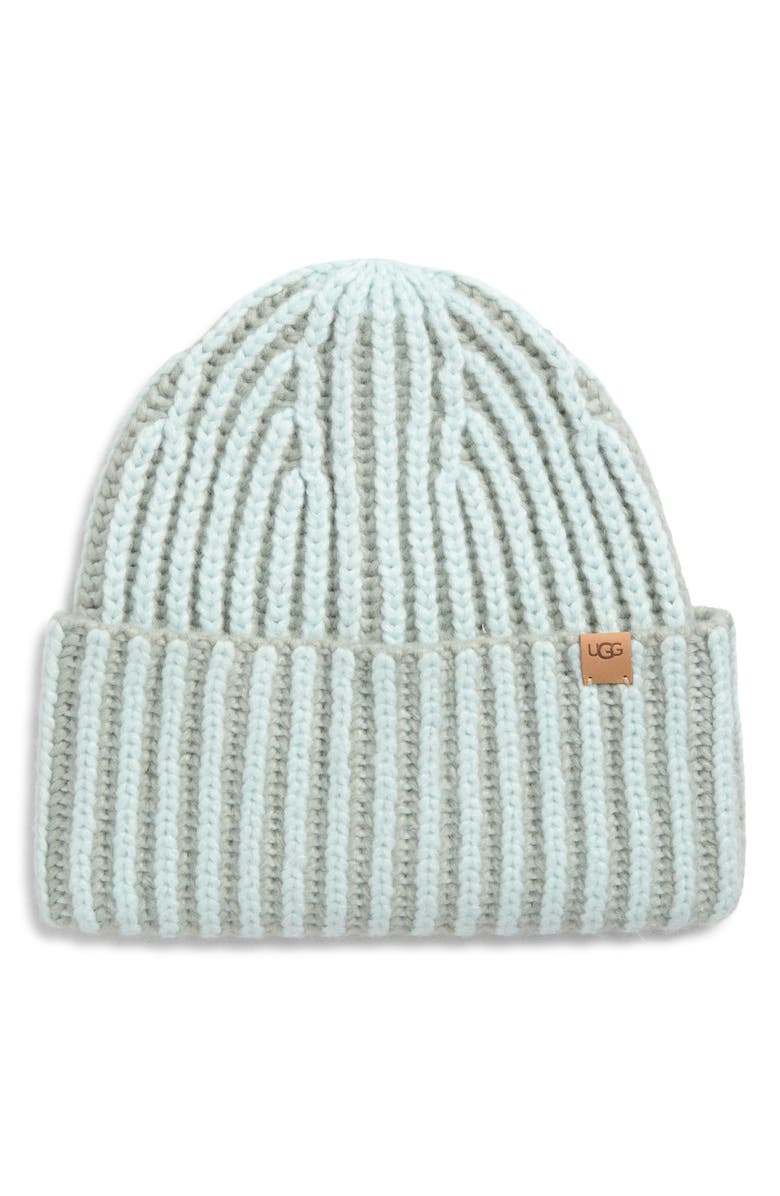 UGG<sup>®</sup> Chunky Plaited Beanie, Main, color, Grey Mist Multi