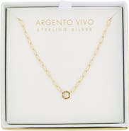 Argento Vivo Sterling Silver Cubic Zirconia Pendant Necklace