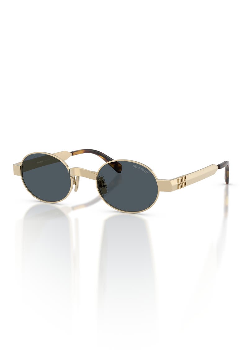 MUB51S 47mm Oval Sunglasses, Alternate, color, PALE GOLD / DARK GREY