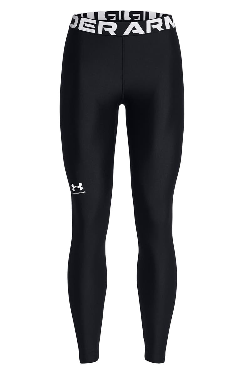 Under Armour HeatGear<sup>®</sup> Leggings, Alternate, color, Black / / White