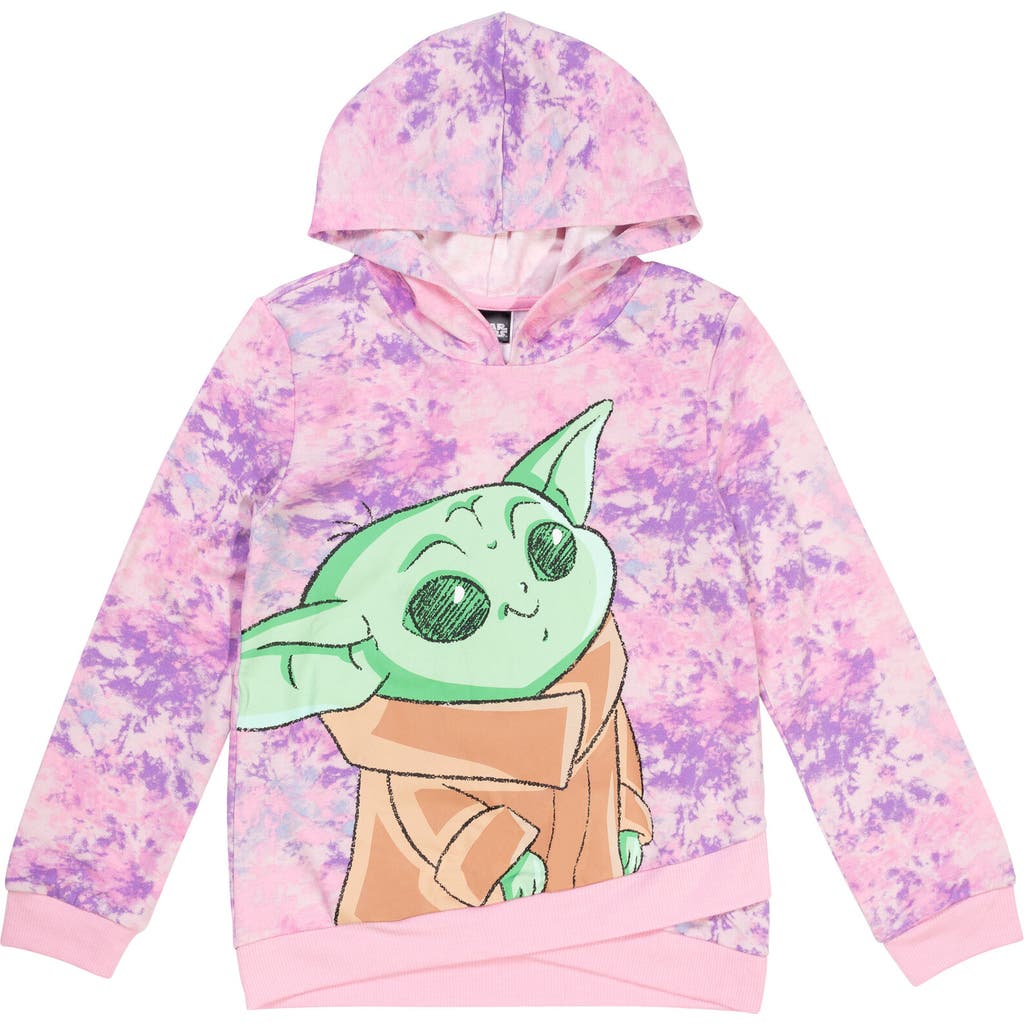 Star Wars Baby Yoda The Mandalorian Pullover Hoodie In Pink