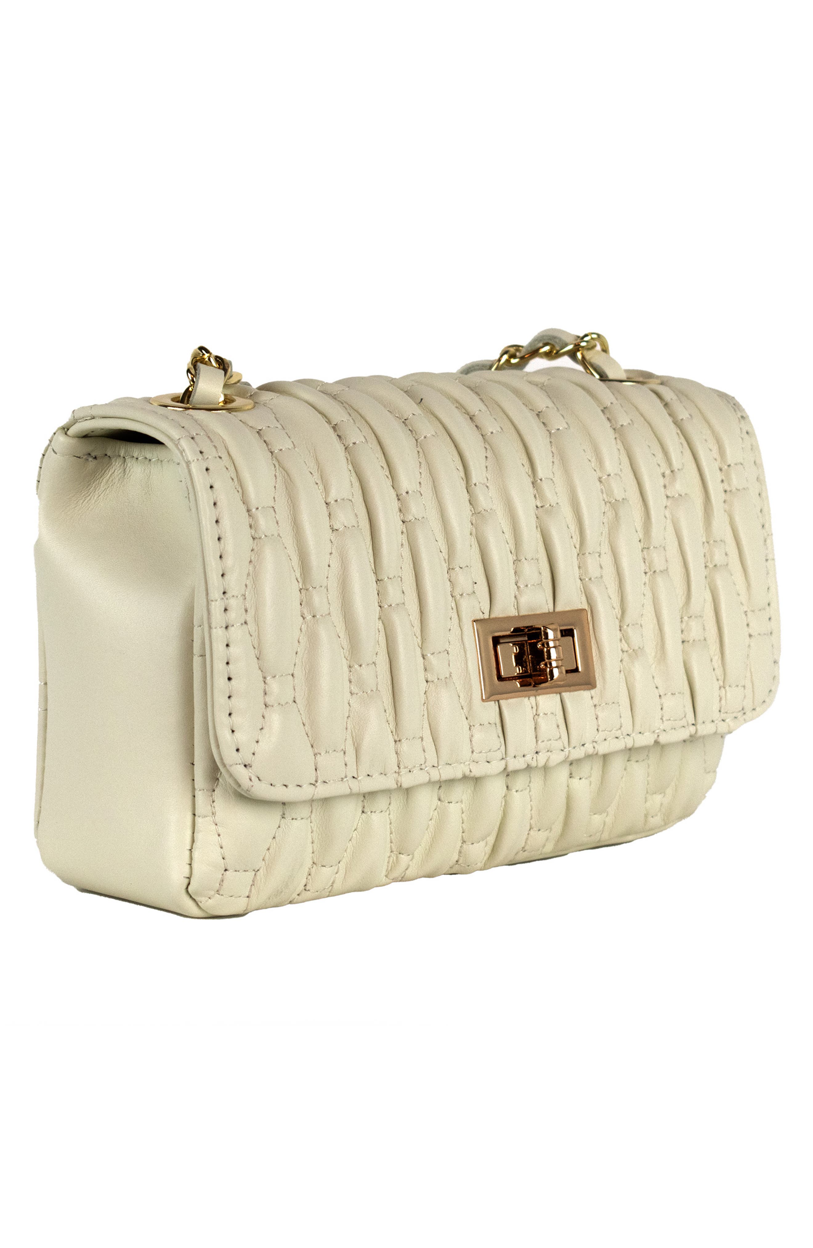 Persaman New York Quilted Crossbody Bag, Alternate, color, Winter White