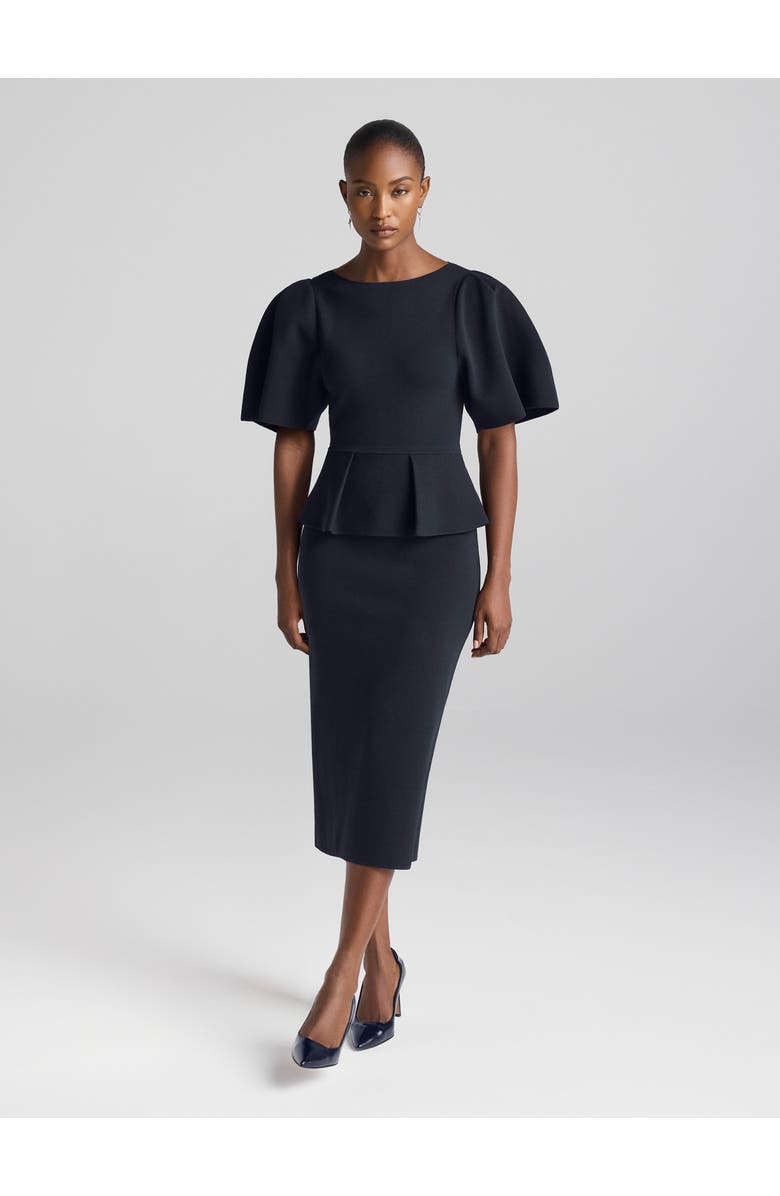 The Fold Nocara Sculpt Knit Dress, Main, color, Navy