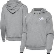 ANTIGUA Women's Antigua Heather Gray Detroit Lions Victory Pullover Hoodie