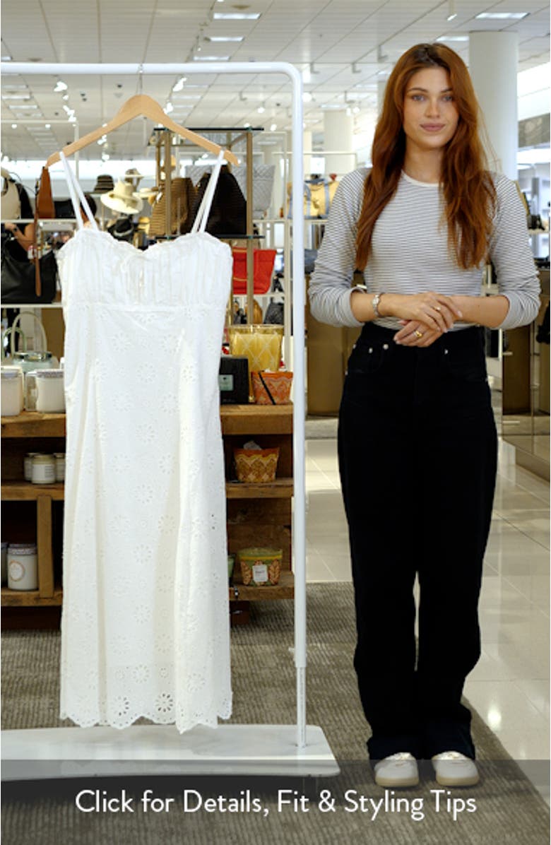 Ava Cotton Eyelet Midi Dress, sales video thumbnail
