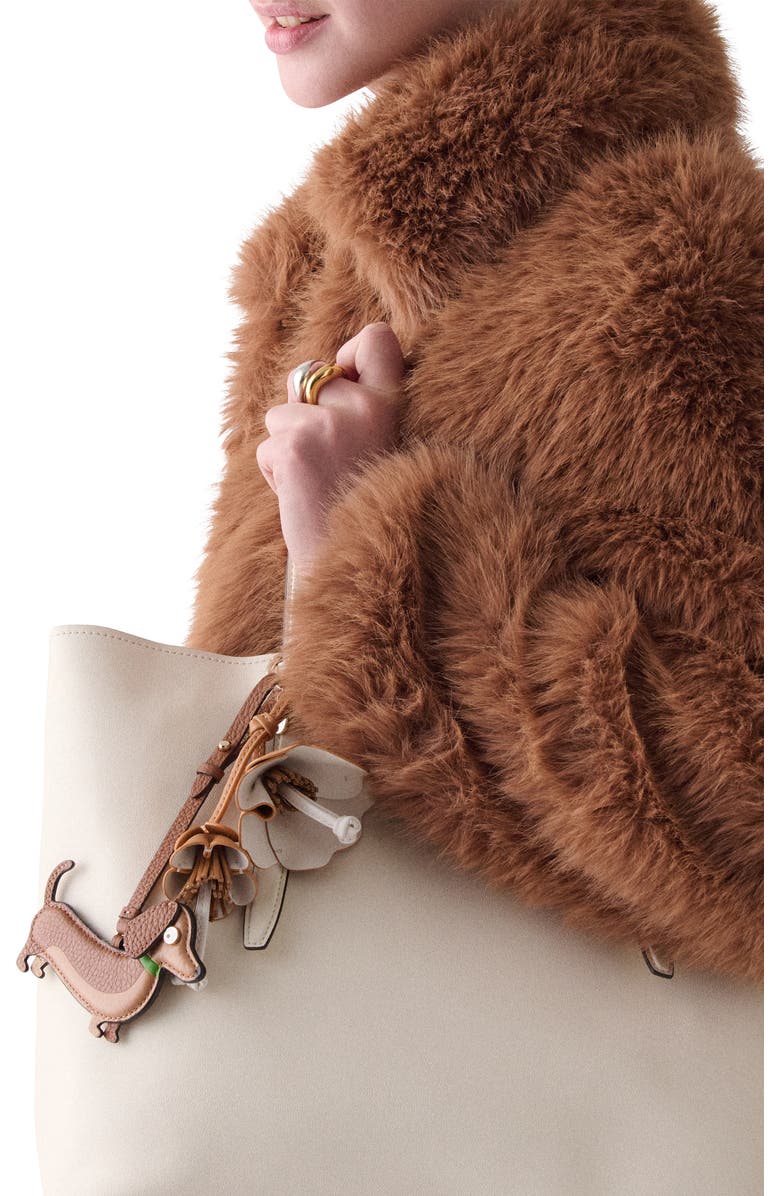 Kate Spade New York dog dangle bag charm, Alternate, color, Warm Gingerbread.