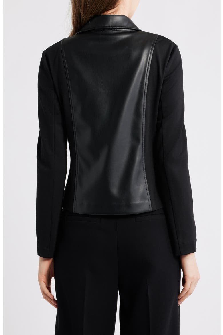 Quilted Mixed Media Moto Jacket, Alternate, color, ANNE BLACK