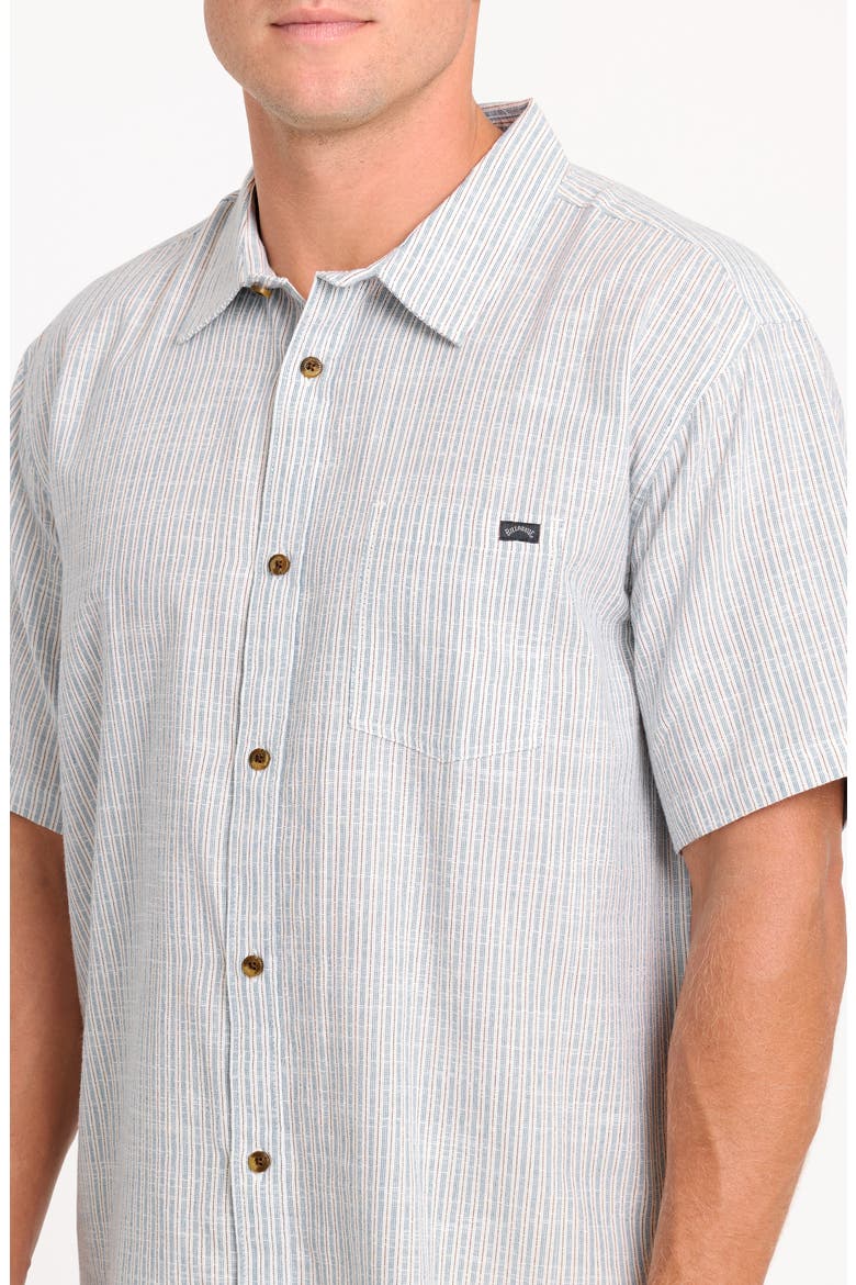 All Day Stripe Short Sleeve Shirt, Alternate, color, OFF WHITE