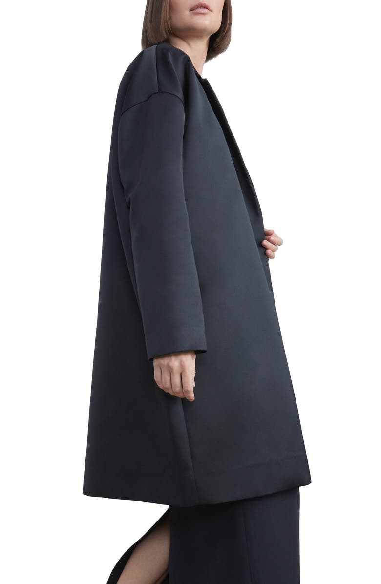 Lafayette 148 New York Duchesse Satin Car Coat, Alternate, color,