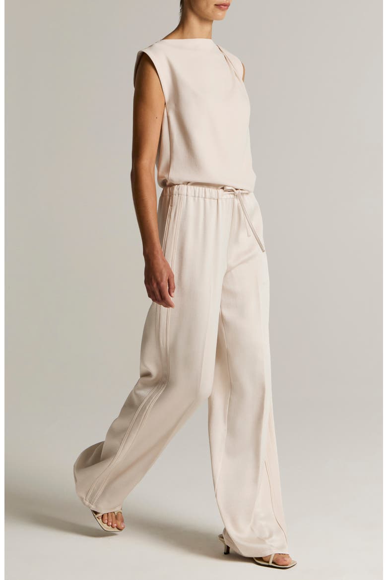 Shine Crepe Pull-On Pants, Alternate, color, BLUSH CLOUD
