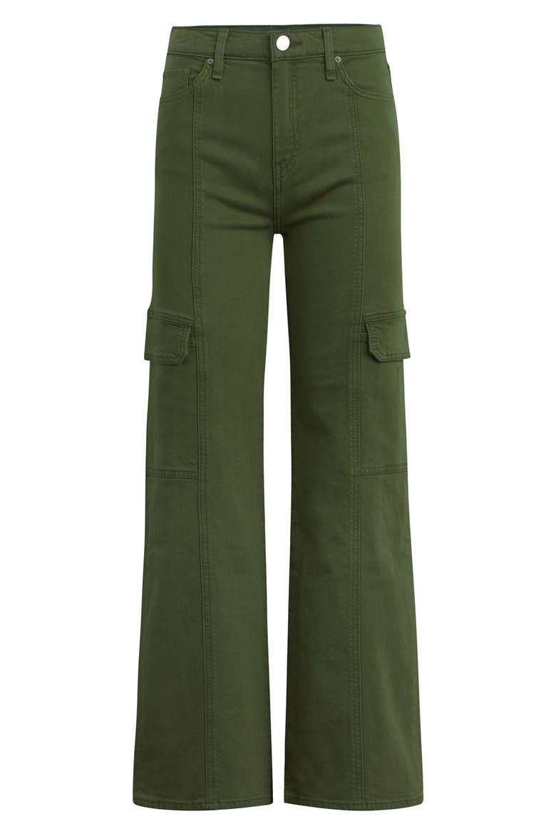 Rosie Seamed High Waist Wide Leg Cargo Jeans, Alternate, color, CYPRESS