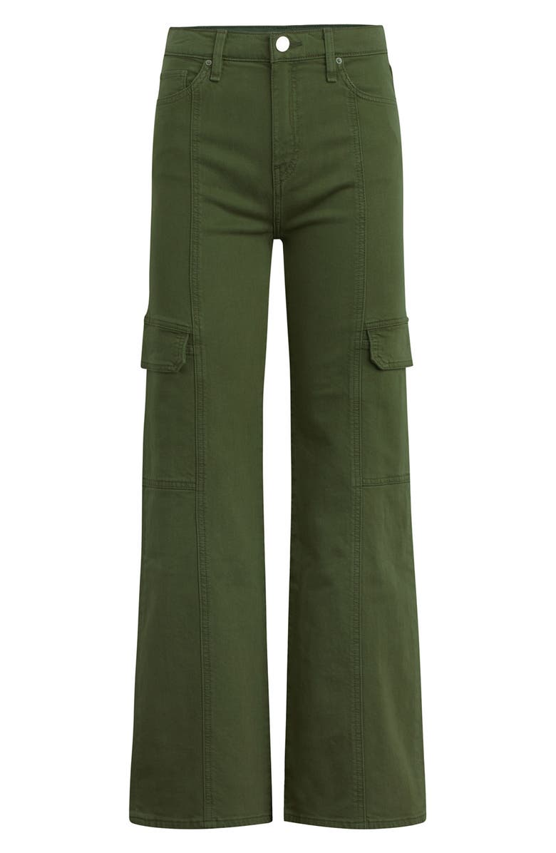 Hudson Jeans Rosie Seamed High Waist Wide Leg Cargo Jeans, Alternate, color, Cypress