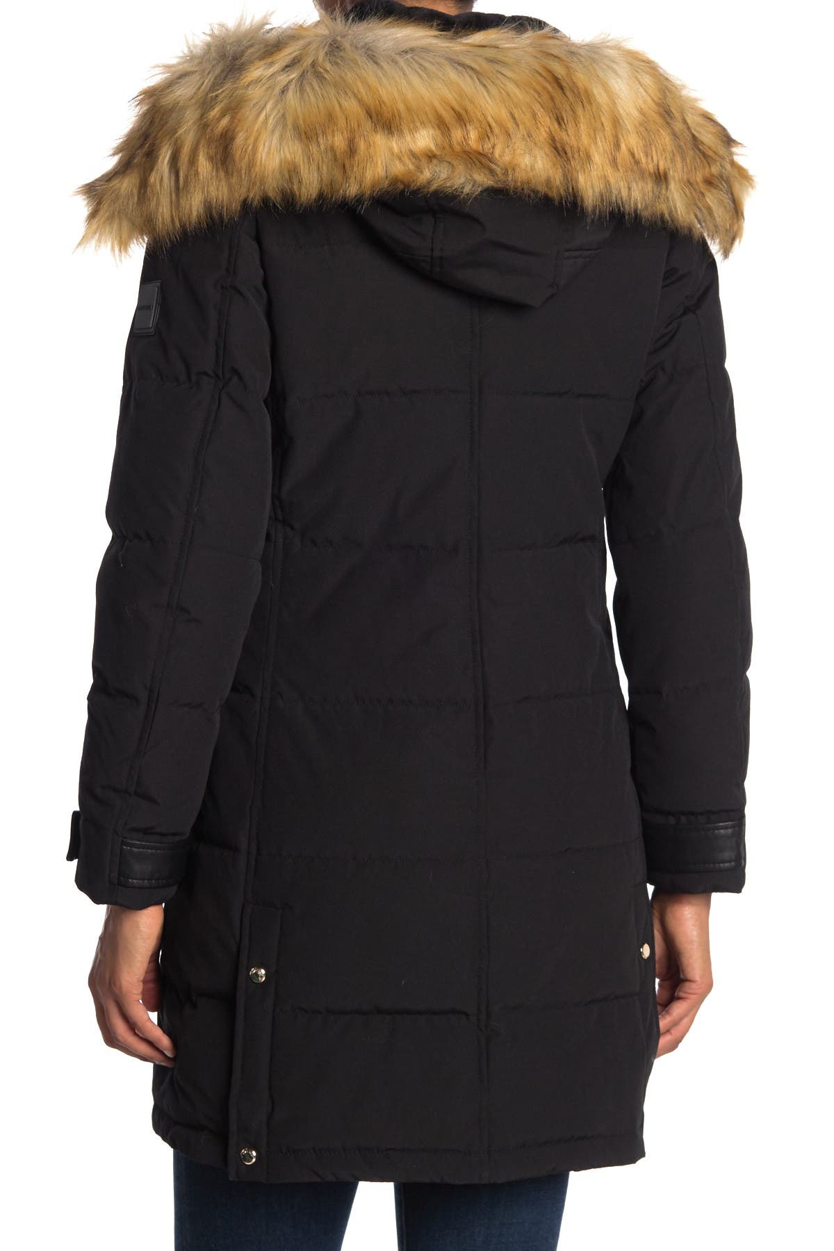 Nine West Faux Fur Trim Hooded Parka | Nordstromrack