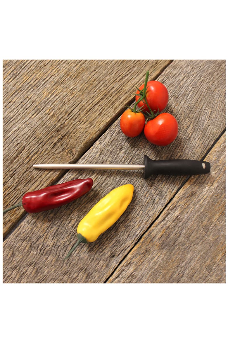 Sharpening Steel Rod, Alternate, color, BLACK
