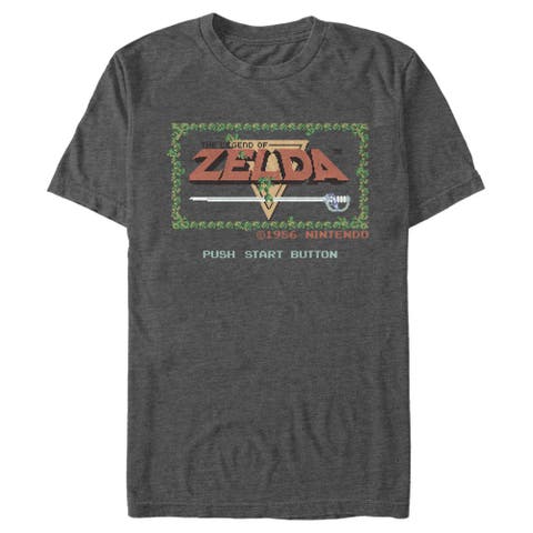 Men's Zelda 8-bit Title Screen Short Sleeve Graphic T-shirt