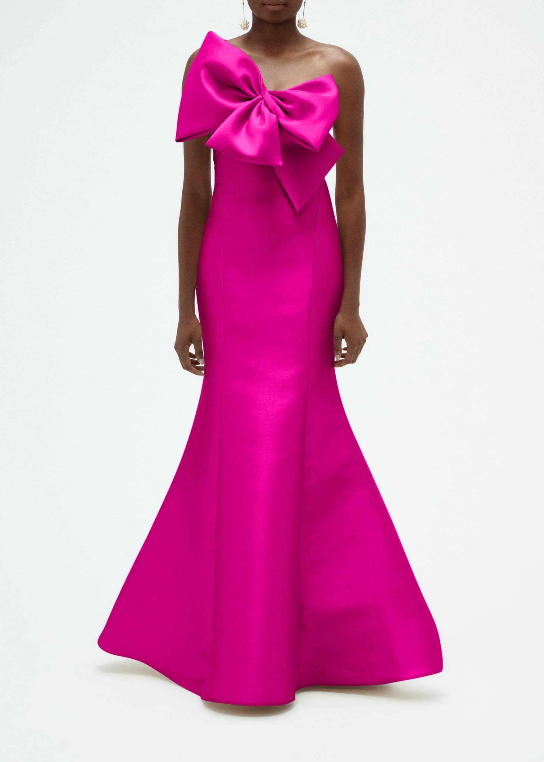 Mikado Twisted Double Bow Gown - image 3