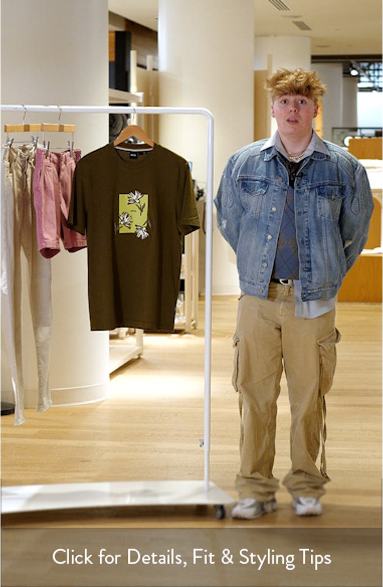 Thompson Floral Logo Cotton Graphic T-Shirt, sales video thumbnail