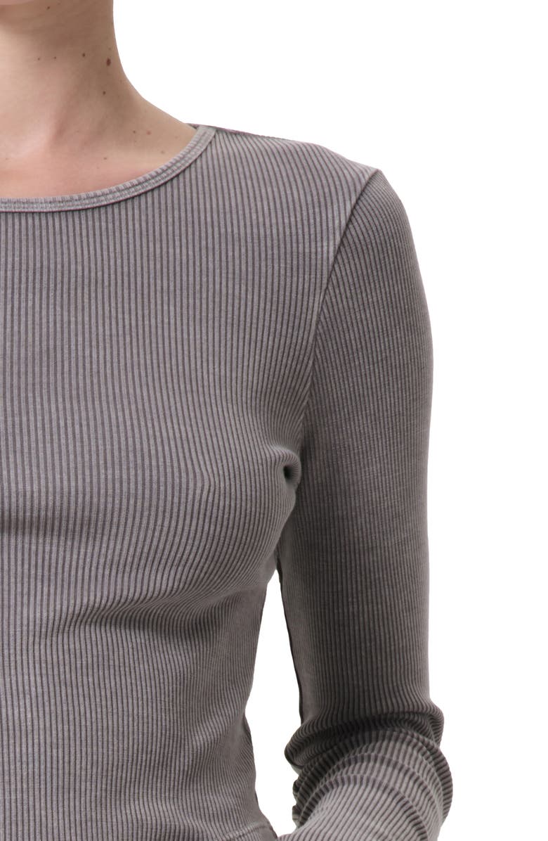 AGOLDE Nova Long Sleeve Crop Rib T-Shirt, Alternate, color,