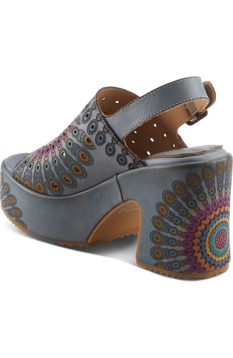 L
Artiste by Spring Step Stevienix Slingback Platform Sandal, Alternate, color, Denim Multi