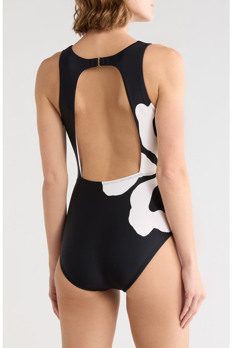 Farrah High Neck One-Piece Swimsuit, Alternate, color, BLACK