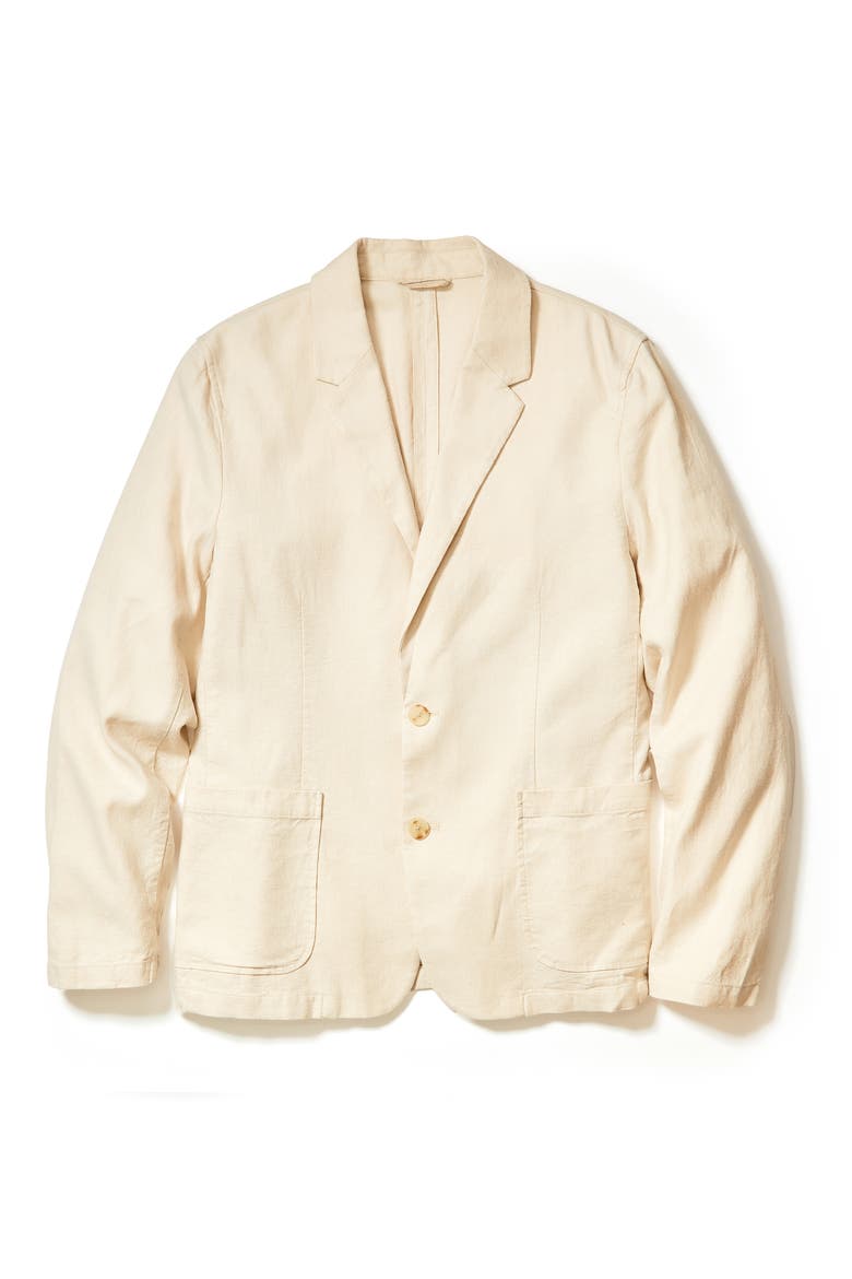 Hemp Blend Blazer, Alternate, color, NATURAL
